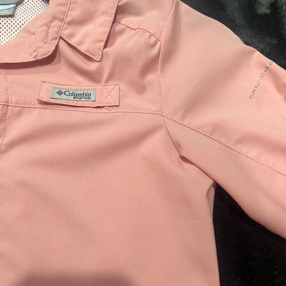 Columbia Pink Button Down Shirt Long Sleeve - Picture 3 of 8